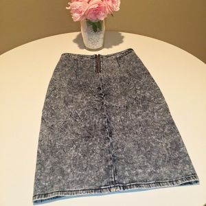 Women’s High Waist Acid Washed Pencil Skirt